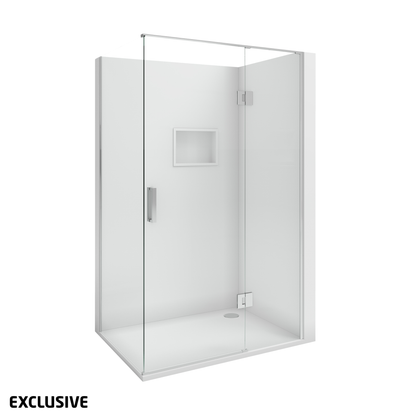Scenic 2-Sided Hinged Shower Right Hand | 1200 x 900mm - Available in 2 Colours