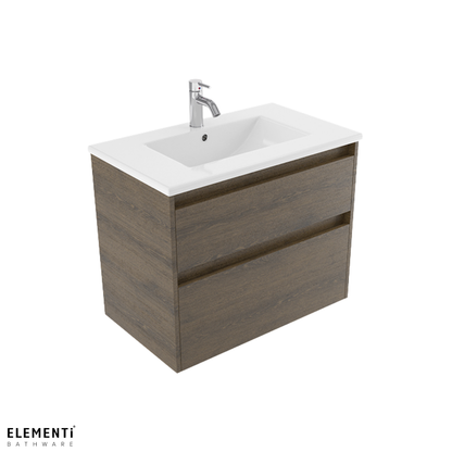 Elementi Novara 2 Drawer Wall Hung Vanity 750mm | Available in 11 Colours