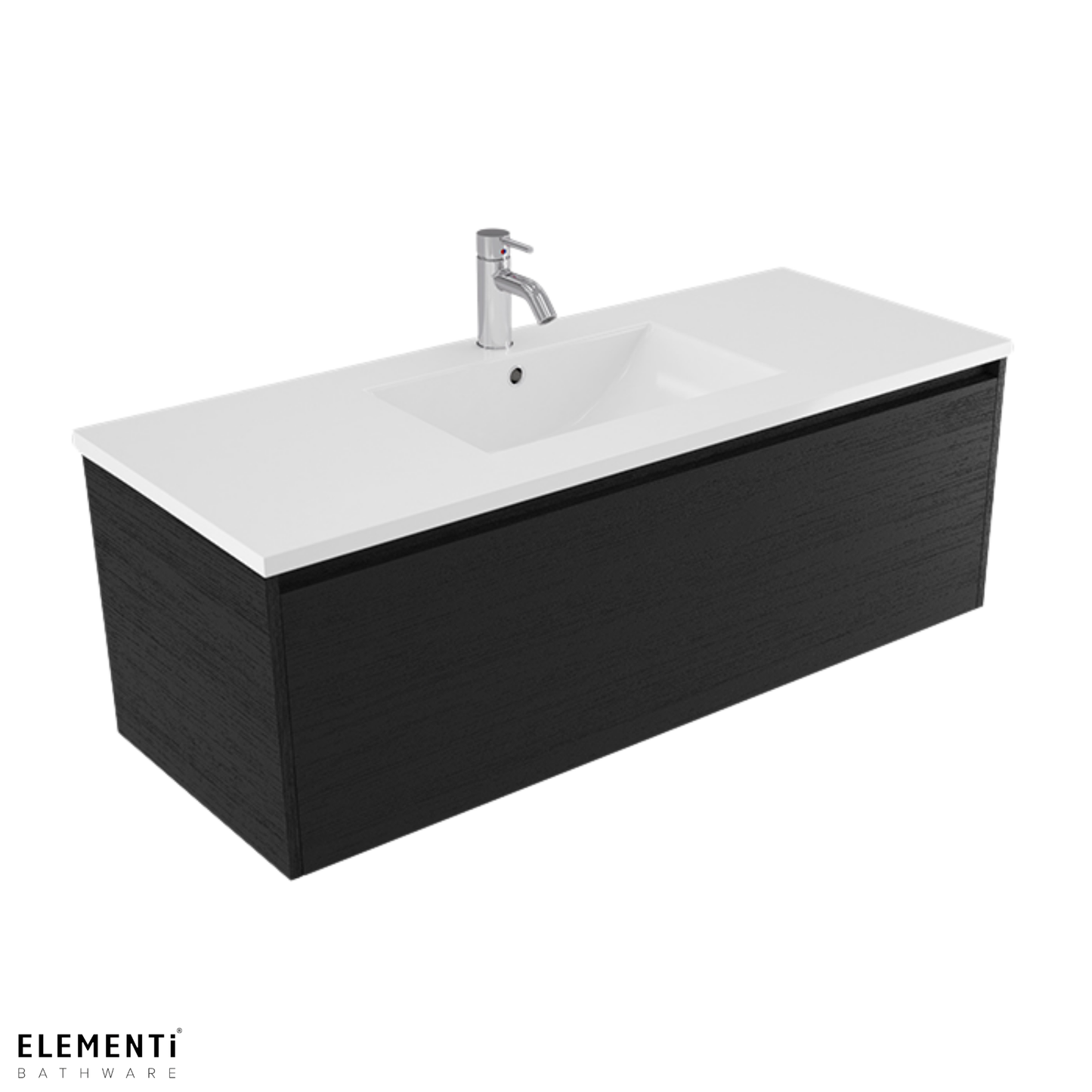 Elementi Novara 1 Drawer Wall Hung Vanity 1200mm | Available in 11 Colours
