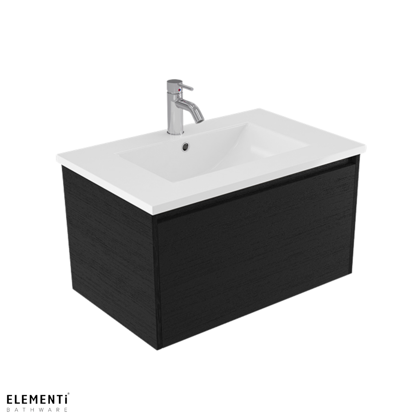 Elementi Novara 1 Drawer Wall Hung Vanity 750mm | Available in 11 Colours