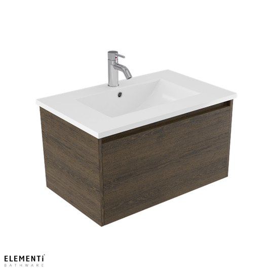 Elementi Novara 1 Drawer Wall Hung Vanity 750mm | Available in 11 Colours
