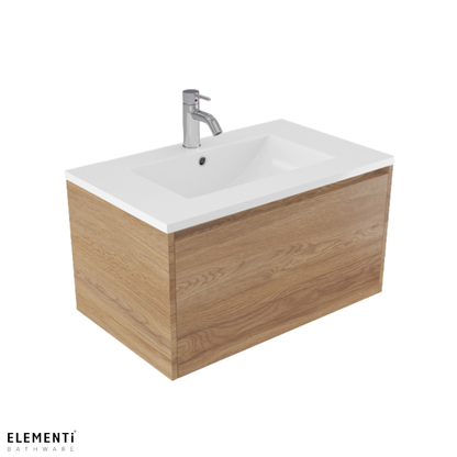 Elementi Novara 1 Drawer Wall Hung Vanity 750mm | Available in 11 Colours