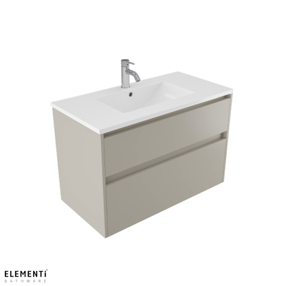 Elementi Novara 2 Drawer Wall Hung Vanity 900mm | Available in 11 Colours