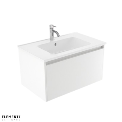 Elementi Novara 1 Drawer Wall Hung Vanity 750mm | Available in 11 Colours