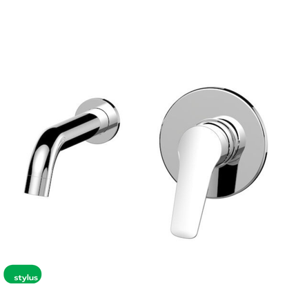 Stylus Basis R4 Wall Basin/Bath Mixer 180mm | Available in 3 Colours