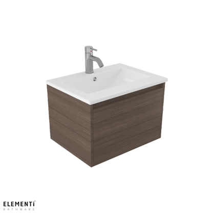 Elementi Novara 1 Drawer Wall Hung Vanity 600mm | Available in 11 Colours