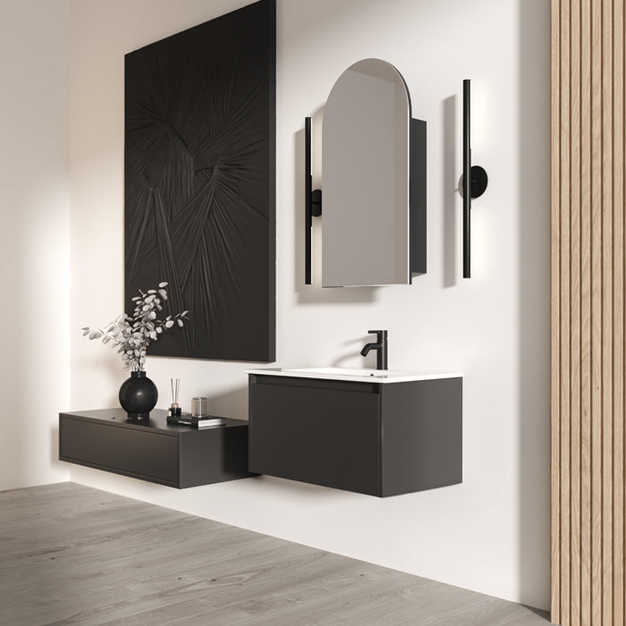Elementi Novara 1 Drawer Wall Hung Vanity 600mm | Available in 11 Colours