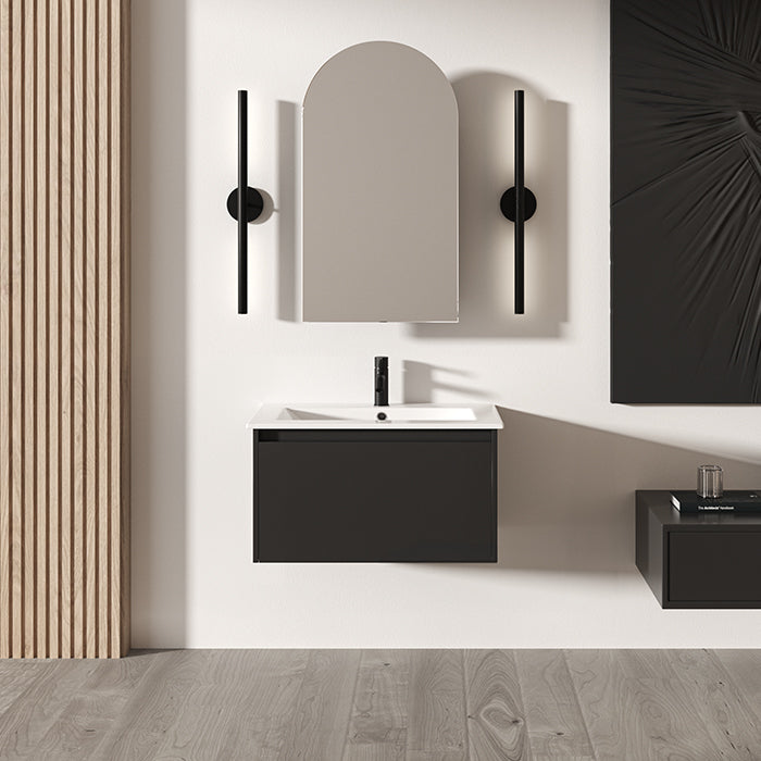 Elementi Novara 1 Drawer Wall Hung Vanity 600mm | Available in 11 Colours