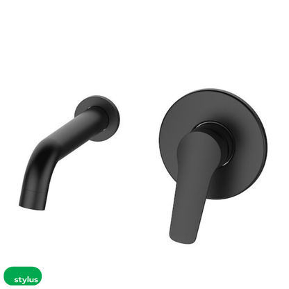 Stylus Basis R4 Wall Basin/Bath Mixer 180mm | Available in 3 Colours