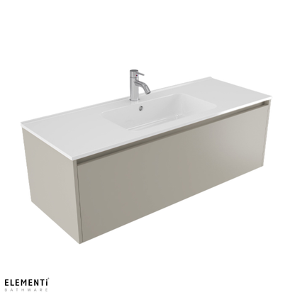 Elementi Novara 1 Drawer Wall Hung Vanity 1200mm | Available in 11 Colours