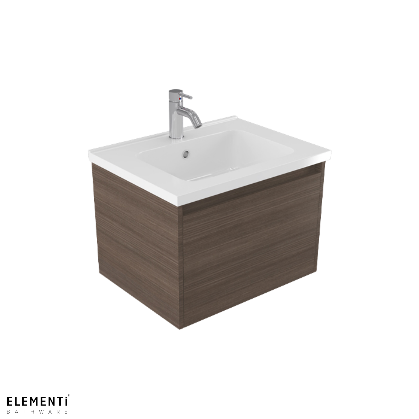 Elementi Novara 1 Drawer Wall Hung Vanity 600mm | Available in 11 Colours