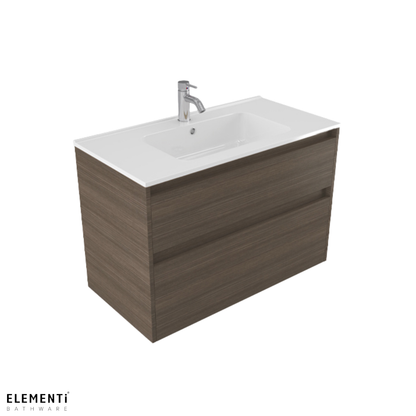 Elementi Novara 2 Drawer Wall Hung Vanity 900mm | Available in 11 Colours