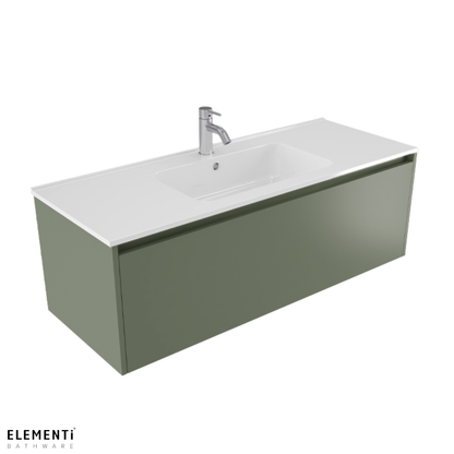 Elementi Novara 1 Drawer Wall Hung Vanity 1200mm | Available in 11 Colours