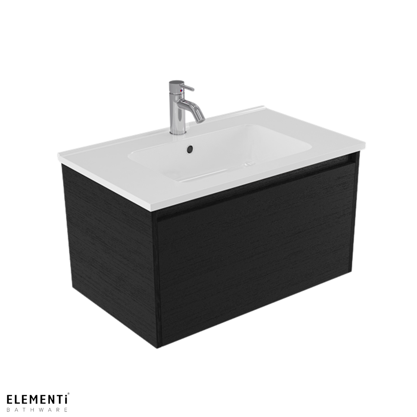 Elementi Novara 1 Drawer Wall Hung Vanity 750mm | Available in 11 Colours