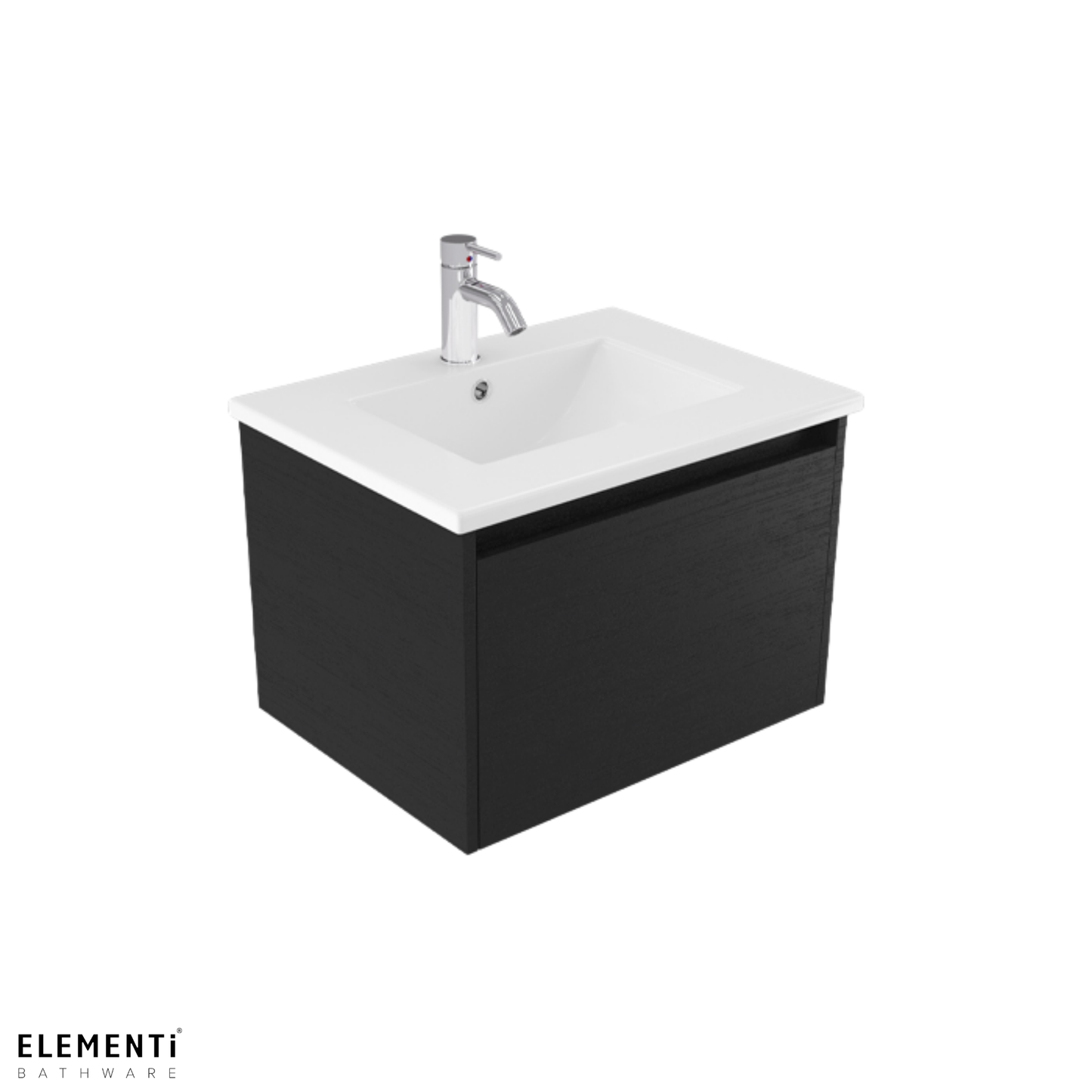 Elementi Novara 1 Drawer Wall Hung Vanity 600mm | Available in 11 Colours