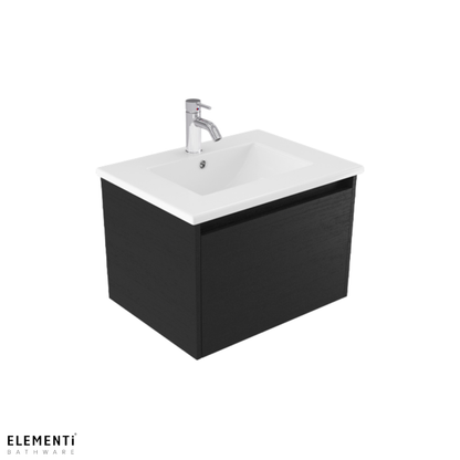 Elementi Novara 1 Drawer Wall Hung Vanity 600mm | Available in 11 Colours