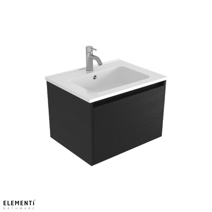 Elementi Novara 1 Drawer Wall Hung Vanity 600mm | Available in 11 Colours