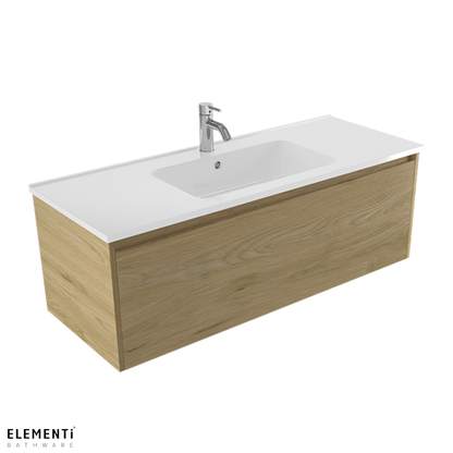 Elementi Novara 1 Drawer Wall Hung Vanity 1200mm | Available in 11 Colours