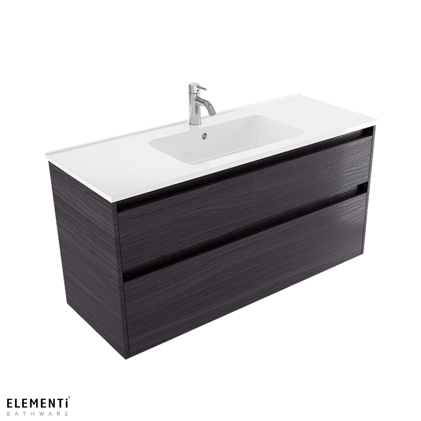 Elementi Novara 2 Drawer Wall Hung Vanity 1200mm | Available in 11 Colours