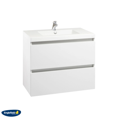 Englefield Valencia 2 Drawer Wall Hung Vanity 750mm - Available in 3 Colours