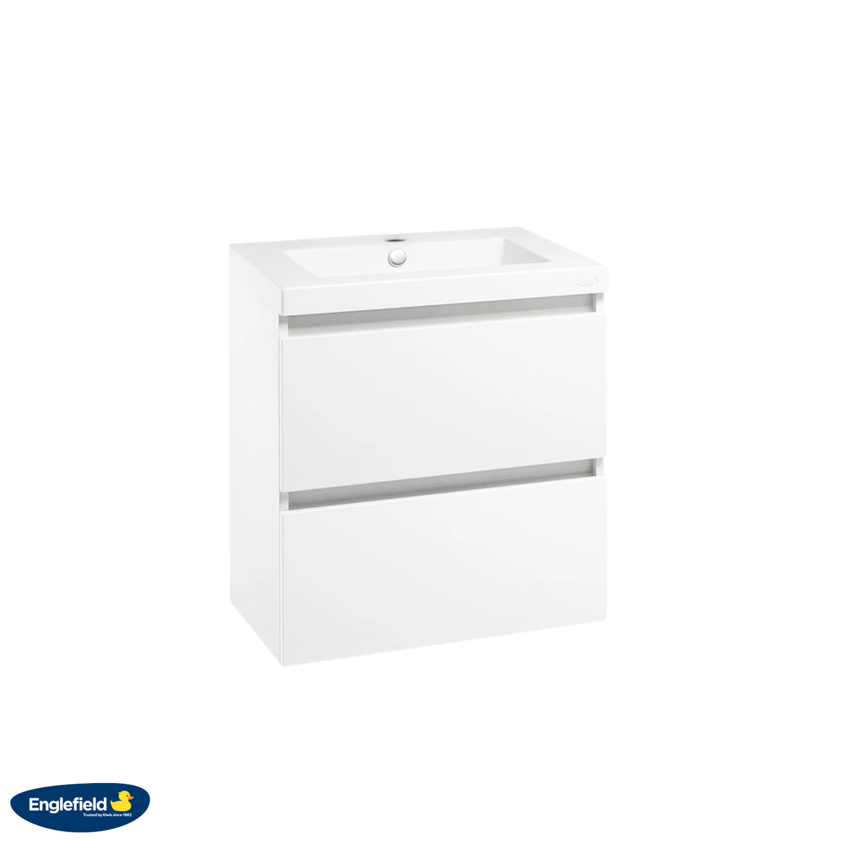 Englefield Valencia 2 Drawer Wall Hung Vanity 600mm - Available in 3 Colours