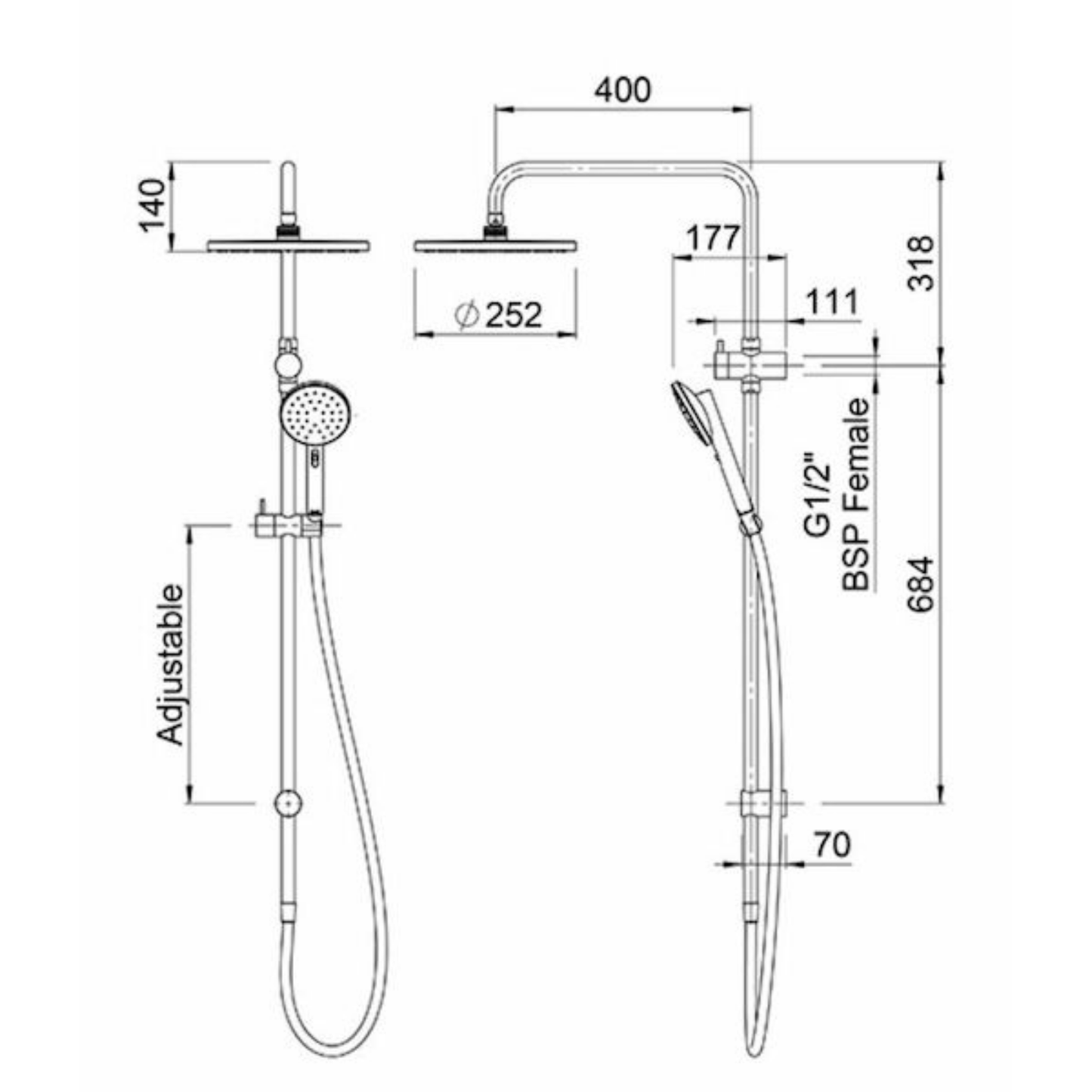 Methven Minimalist MK2 Shower System | Available in 3 Colours