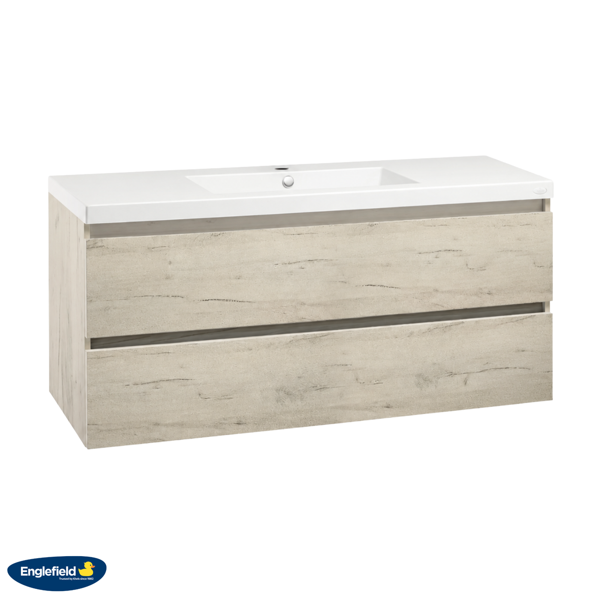 Englefield Valencia 2 Drawer Wall Hung Vanity 1200mm - Available in 3 Colours