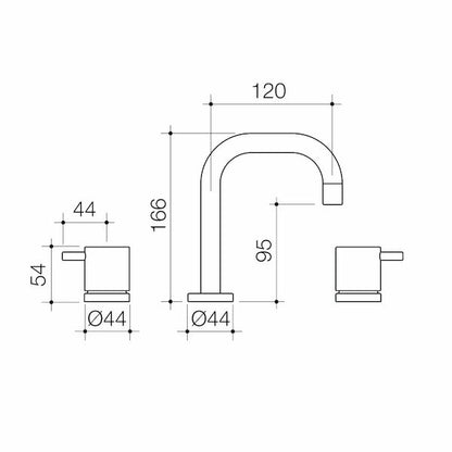 Caroma Luna Lever Basin Set - Black