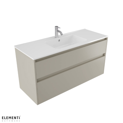 Elementi Novara 2 Drawer Wall Hung Vanity 1200mm | Available in 11 Colours
