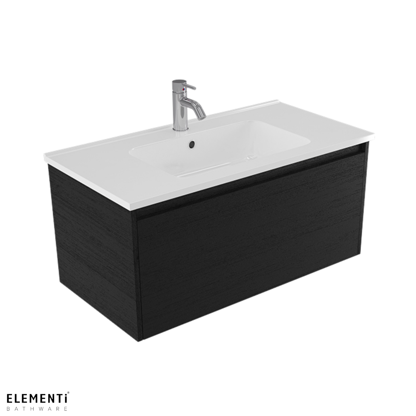 Elementi Novara 1 Drawer Wall Hung Vanity 900mm | Available in 11 Colours
