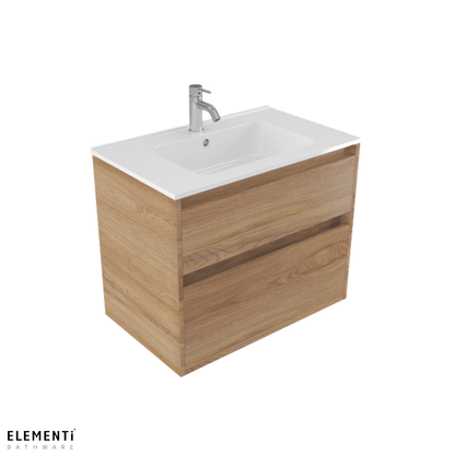 Elementi Novara 2 Drawer Wall Hung Vanity 750mm | Available in 11 Colours