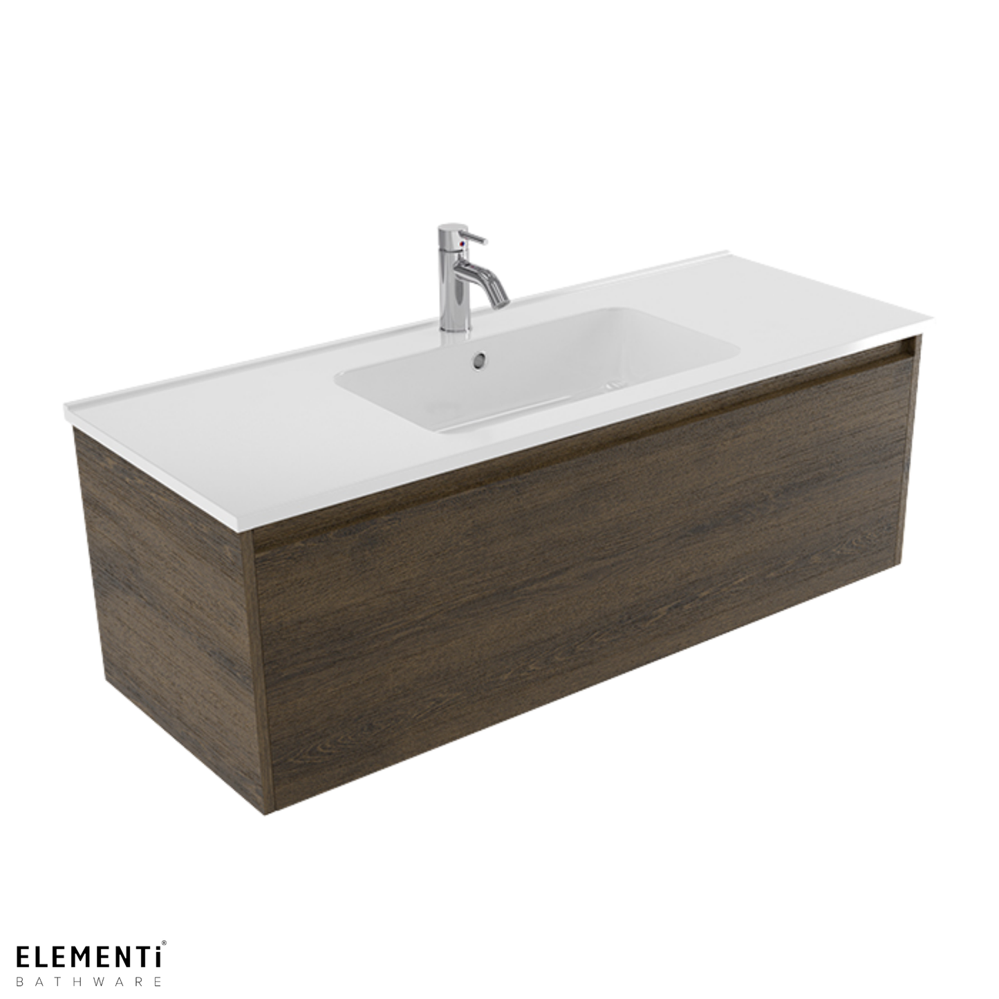 Elementi Novara 1 Drawer Wall Hung Vanity 1200mm | Available in 11 Colours