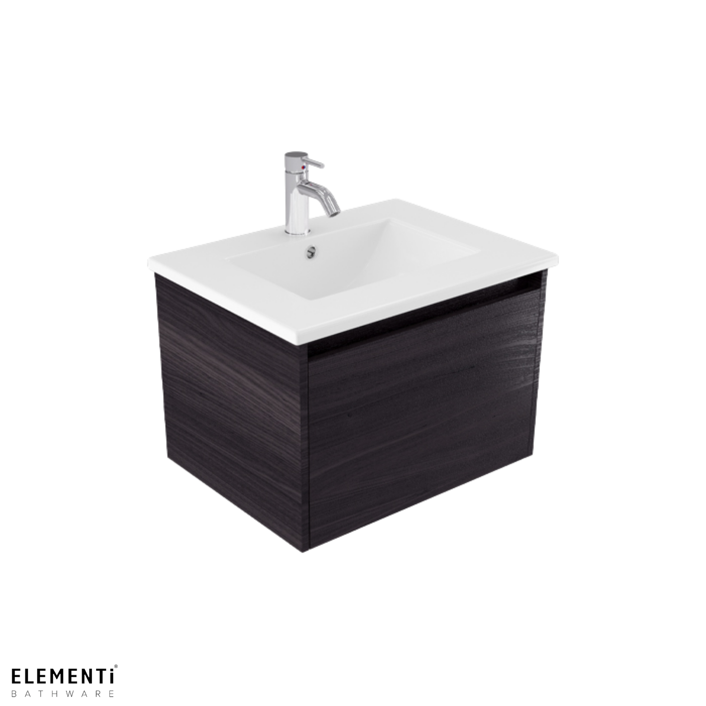 Elementi Novara 1 Drawer Wall Hung Vanity 600mm | Available in 11 Colours