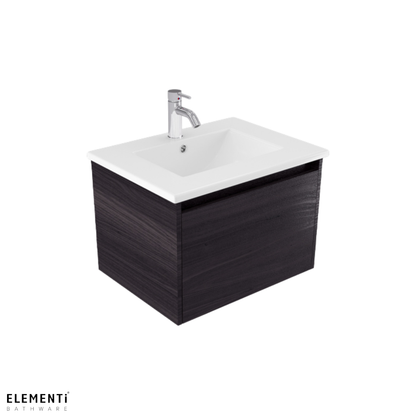 Elementi Novara 1 Drawer Wall Hung Vanity 600mm | Available in 11 Colours