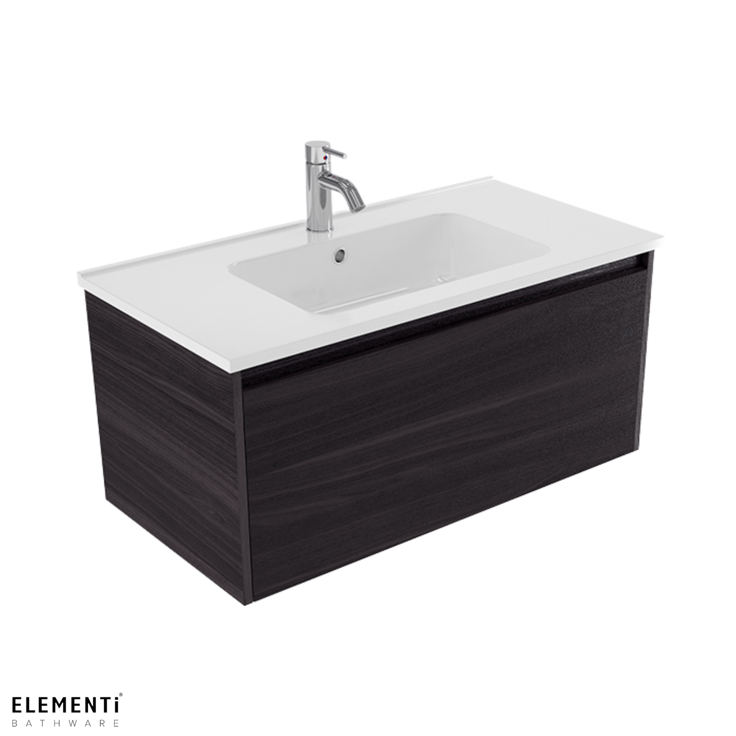 Elementi Novara 1 Drawer Wall Hung Vanity 900mm | Available in 11 Colours