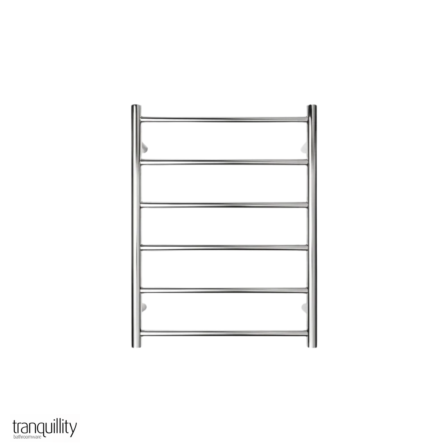 Tranquillity Executive Round 6-Bar Heated Towel Rail | 680 x 520mm - Polished Stainless