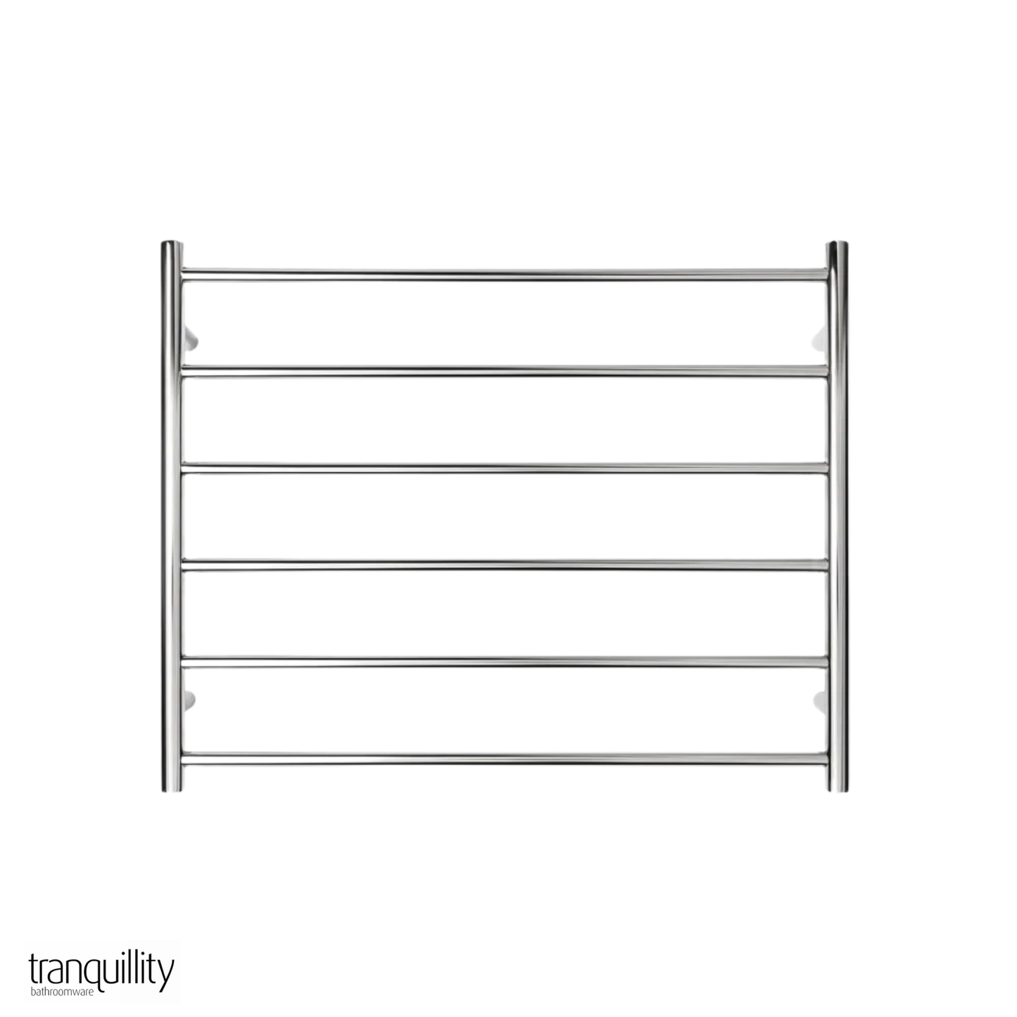 Tranquillity Executive 6 Bar Round Heated Towel Rail (Width: 850mm) - Polished Stainless