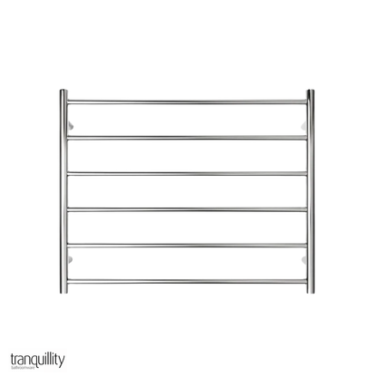 Tranquillity Executive 6 Bar Round Heated Towel Rail (Width: 850mm) - Polished Stainless