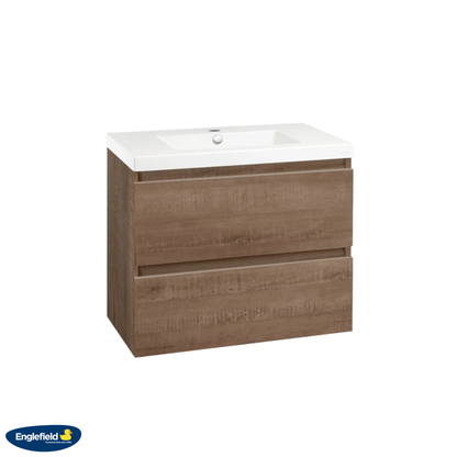 Englefield Valencia 2 Drawer Wall Hung Vanity 750mm - Available in 3 Colours