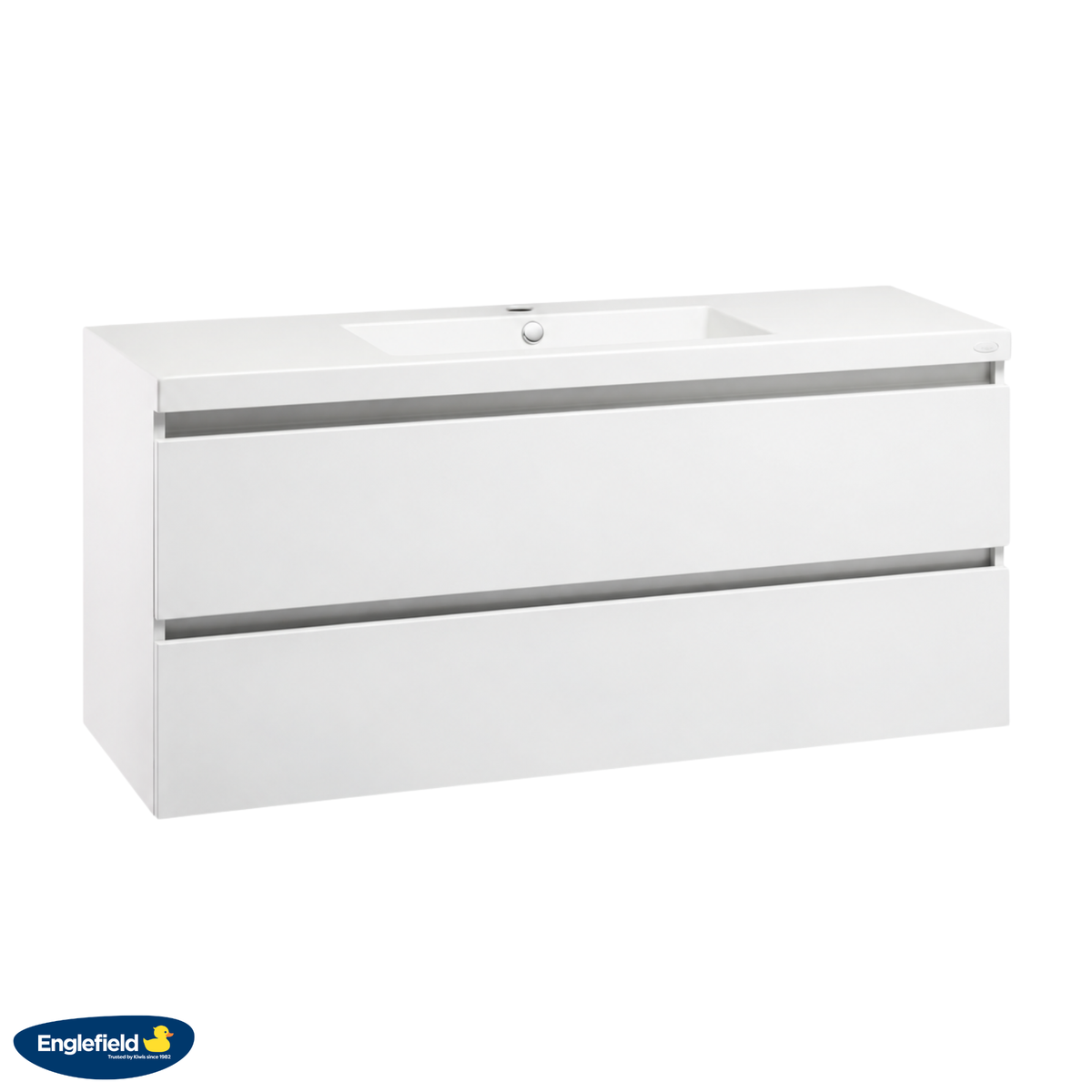 Englefield Valencia 2 Drawer Wall Hung Vanity 1200mm - Available in 3 Colours