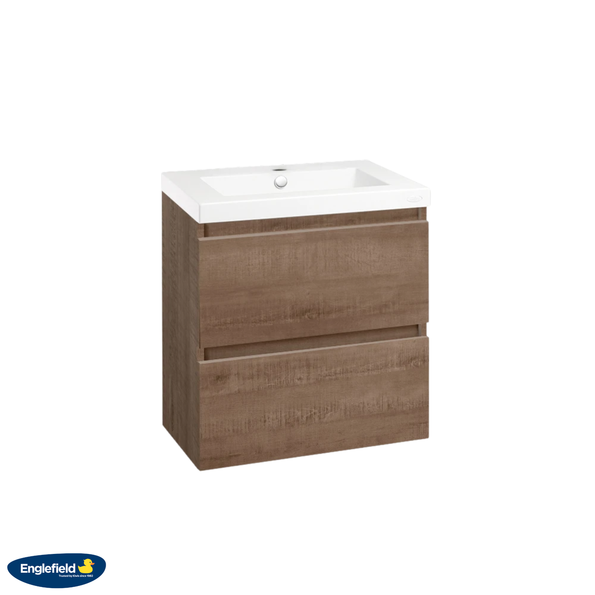 Englefield Valencia 2 Drawer Wall Hung Vanity 600mm - Available in 3 Colours