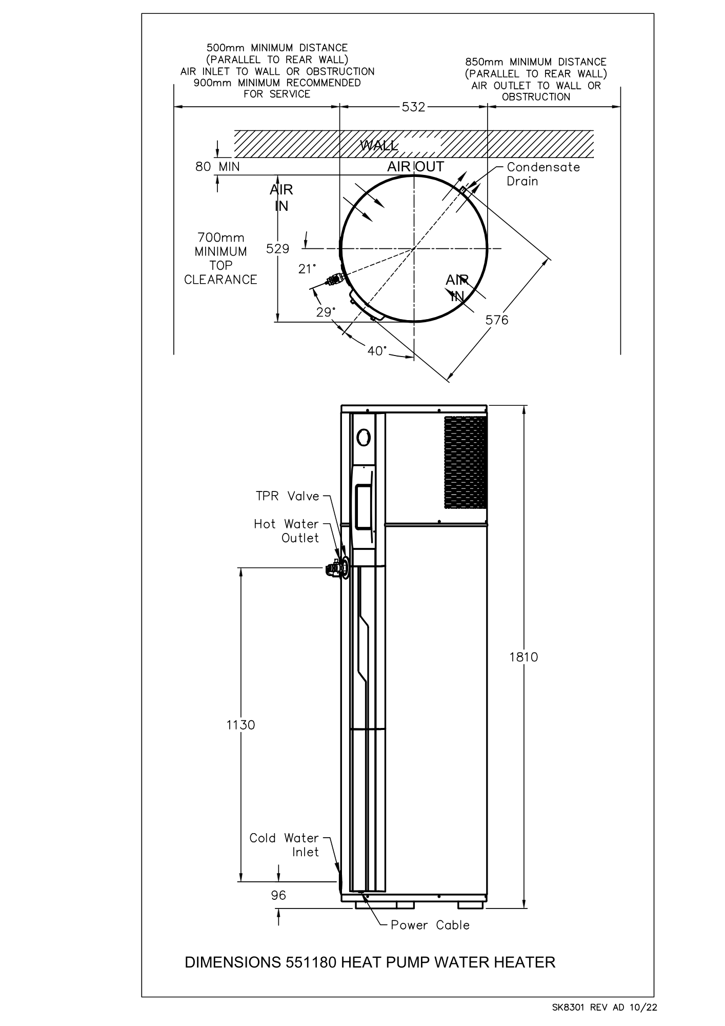 Rheem AmbiPower MDc-180 Heat Pump Water Heater