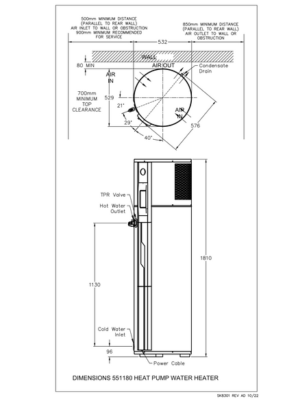Rheem AmbiPower MDc-180 Heat Pump Water Heater
