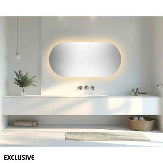 Avant Oval Backlit Mirror with Demister - 2 Size Options