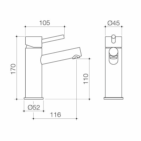 Stylus Basis R3 Basin Mixer - 3 Colour Options
