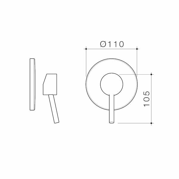 Stylus Basis R3 Bath/Shower Mixer Trim Kit - 3 Colour Options