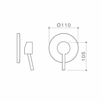 Stylus Basis R3 Bath/Shower Mixer Trim Kit - 3 Colour Options