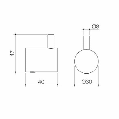 Stylus Basis Robe Hook | Available in 3 Colours
