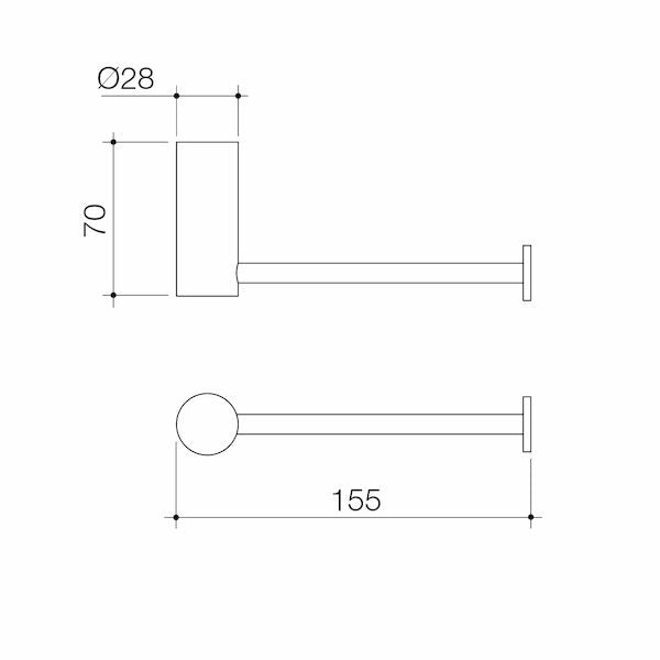 Stylus Basis Toilet Roll Holder | Available in 3 Colours