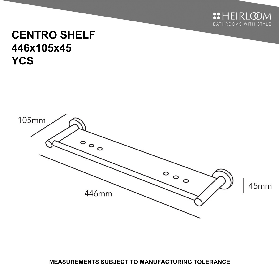Heirloom Centro Shelf - Chrome